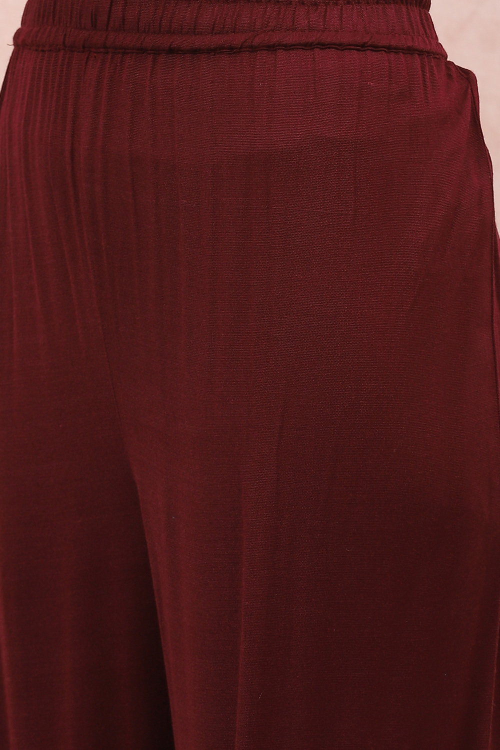 Maroon Art Silk Straight Suit Set image number 2