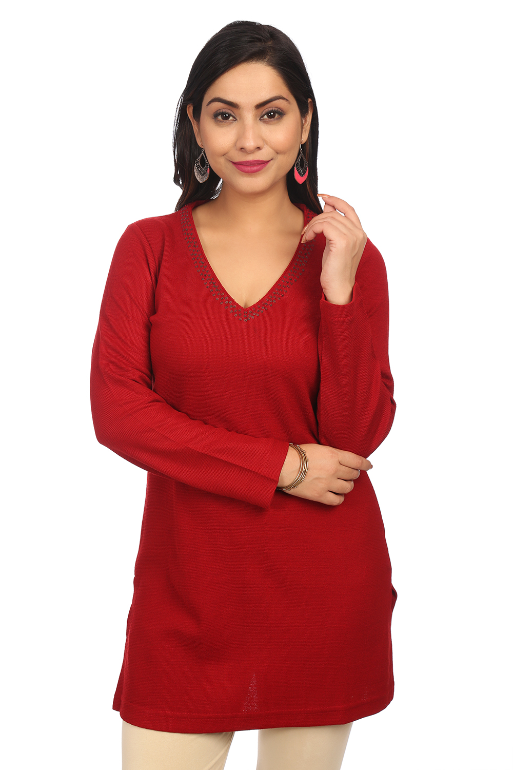 Turquoise Straight Cotton Kurta image number 0