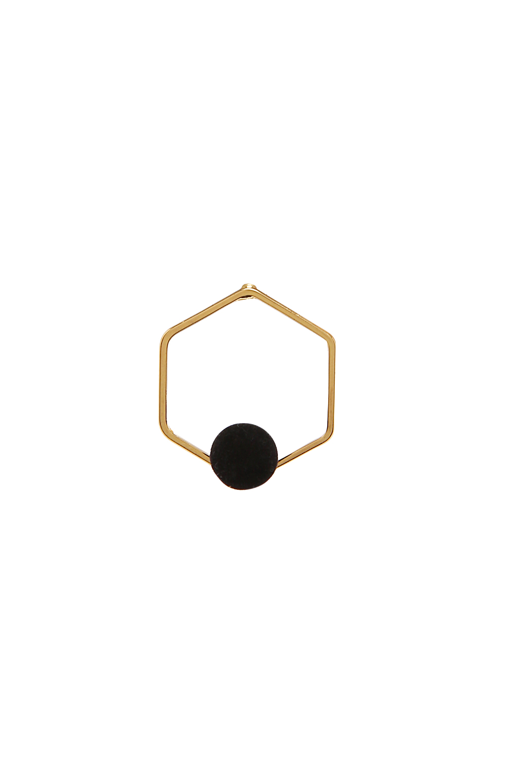 Golden Metal Brass Earrings - Set Of 2 image number 1