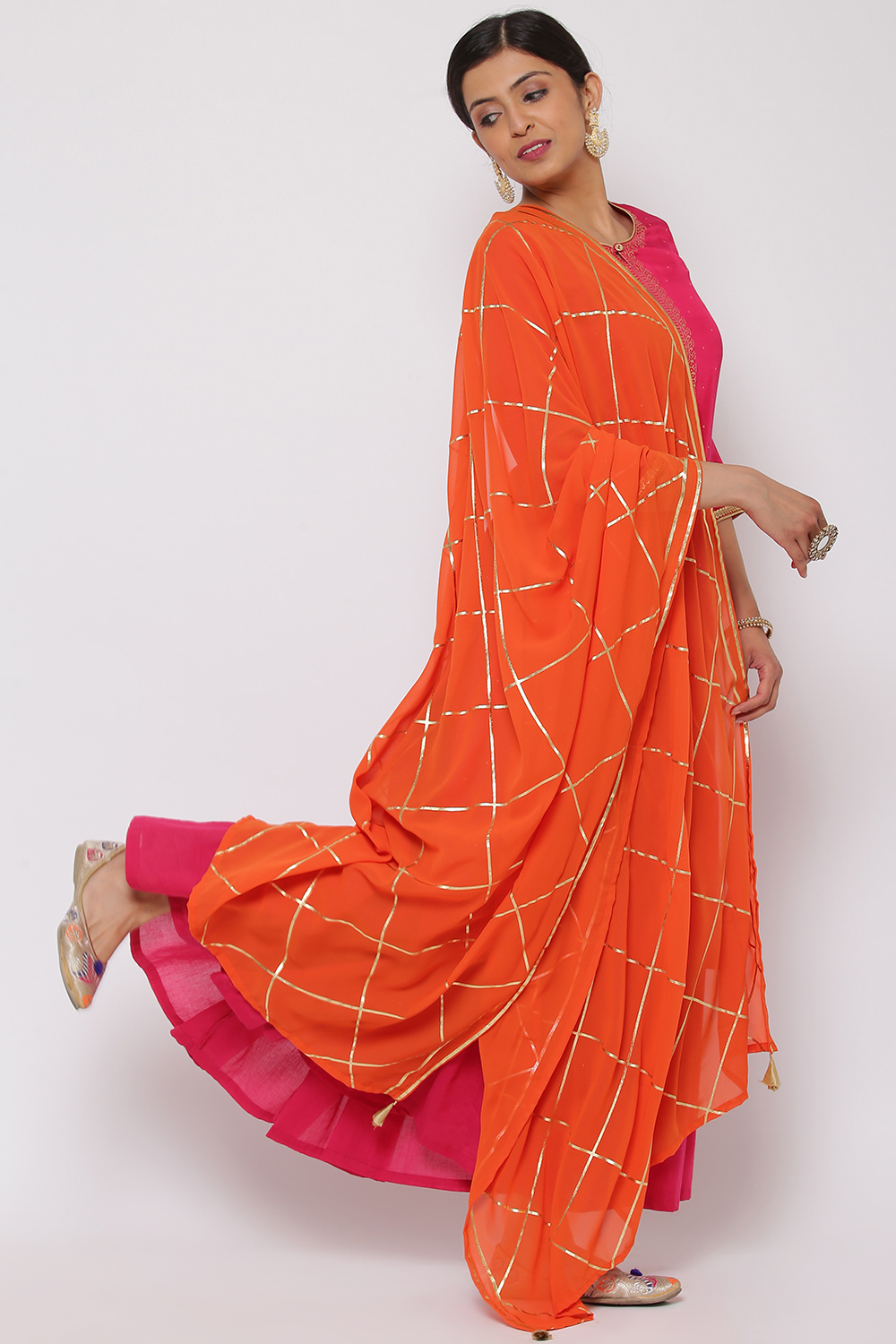 Pink Viscose Straight Suit Set image number 0