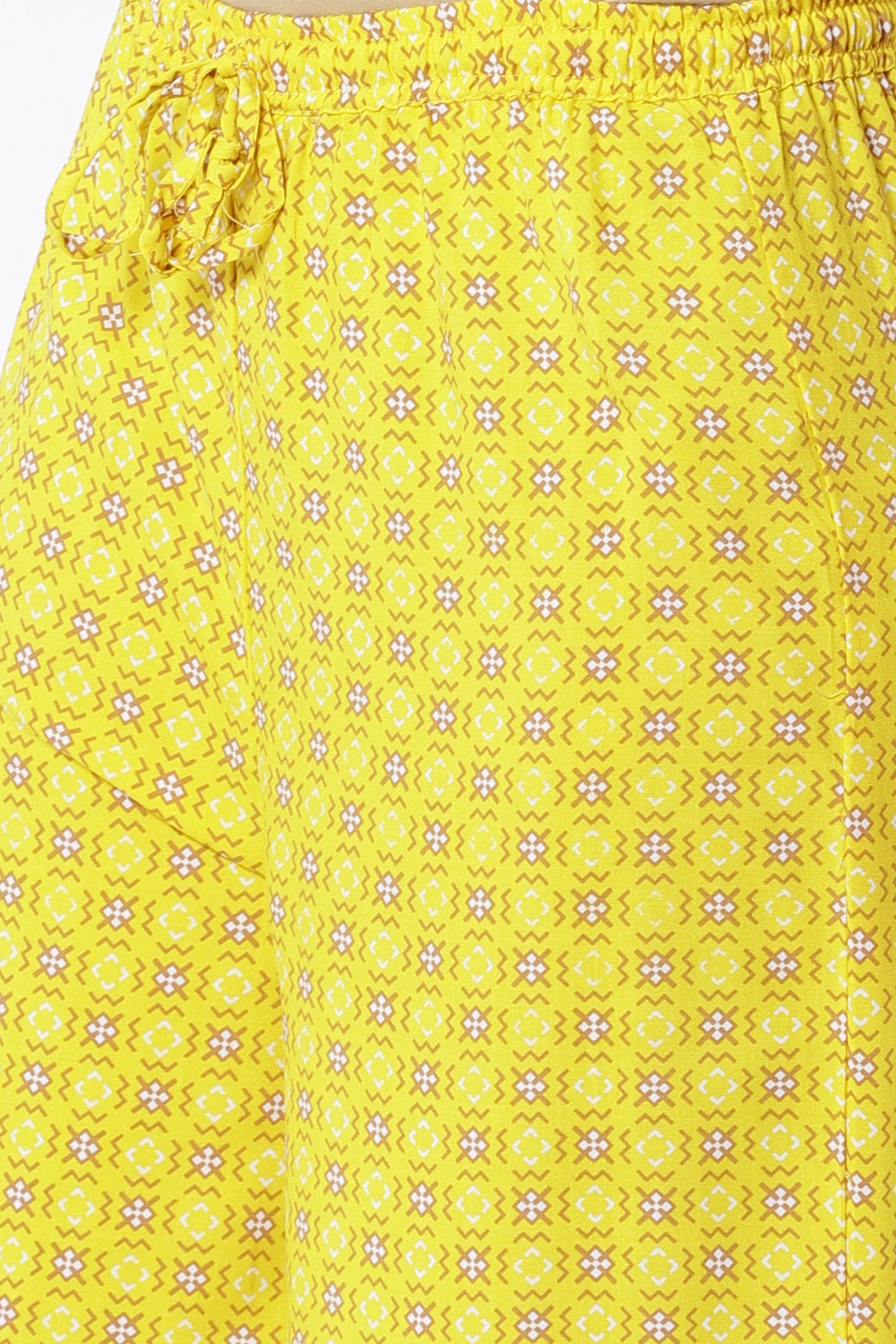 Yellow Viscose Printed Palazzo image number 1