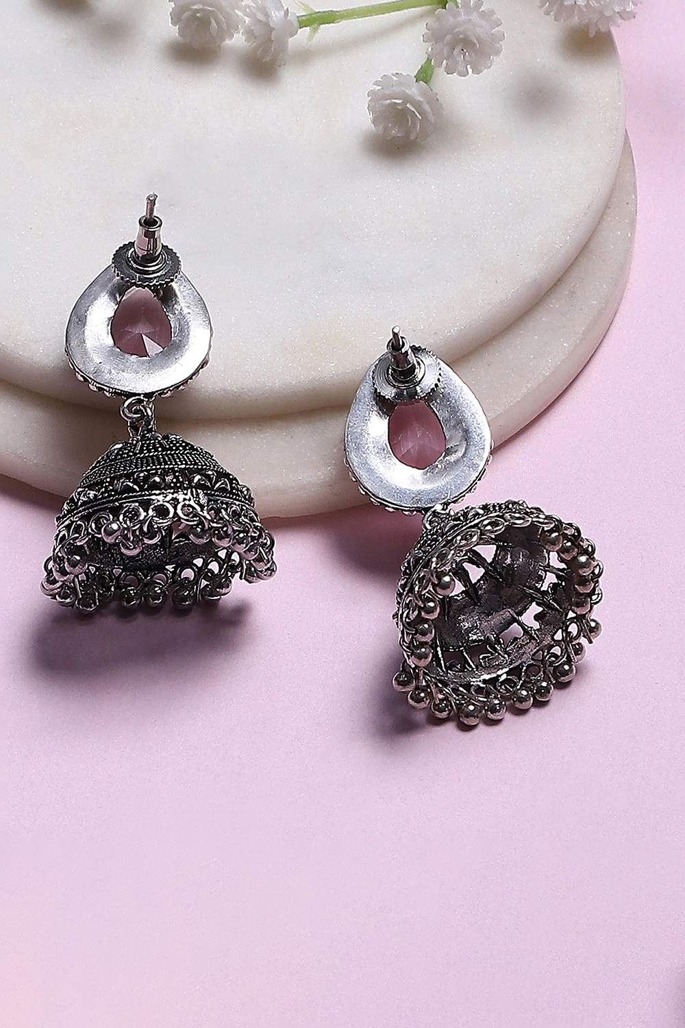 Light Pink Alloy Drop & danglers image number 2
