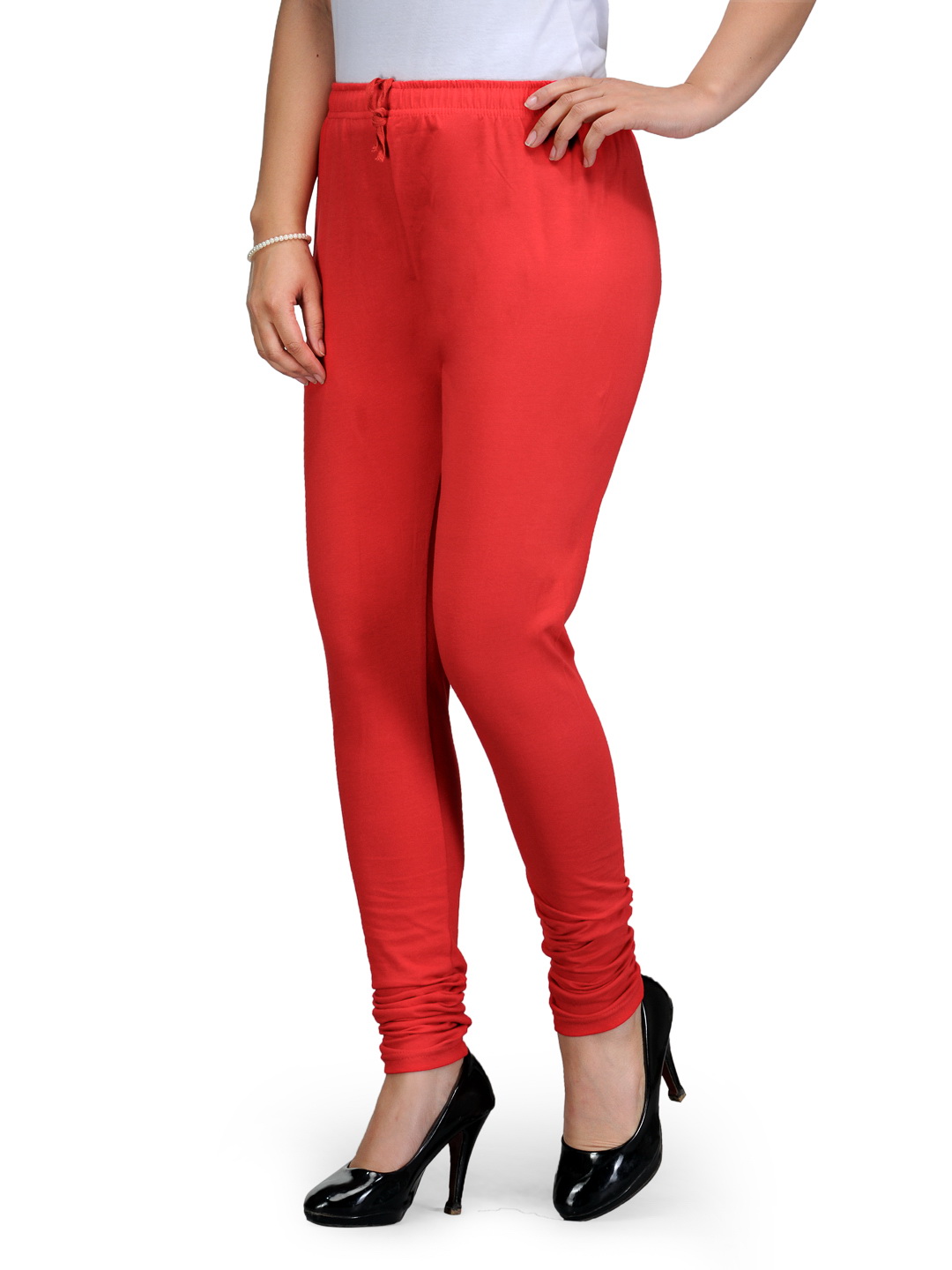 Red Cotton Leggings image number 2