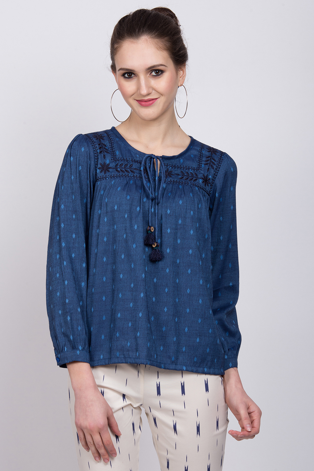 Blue Cotton Indie Top image number 2