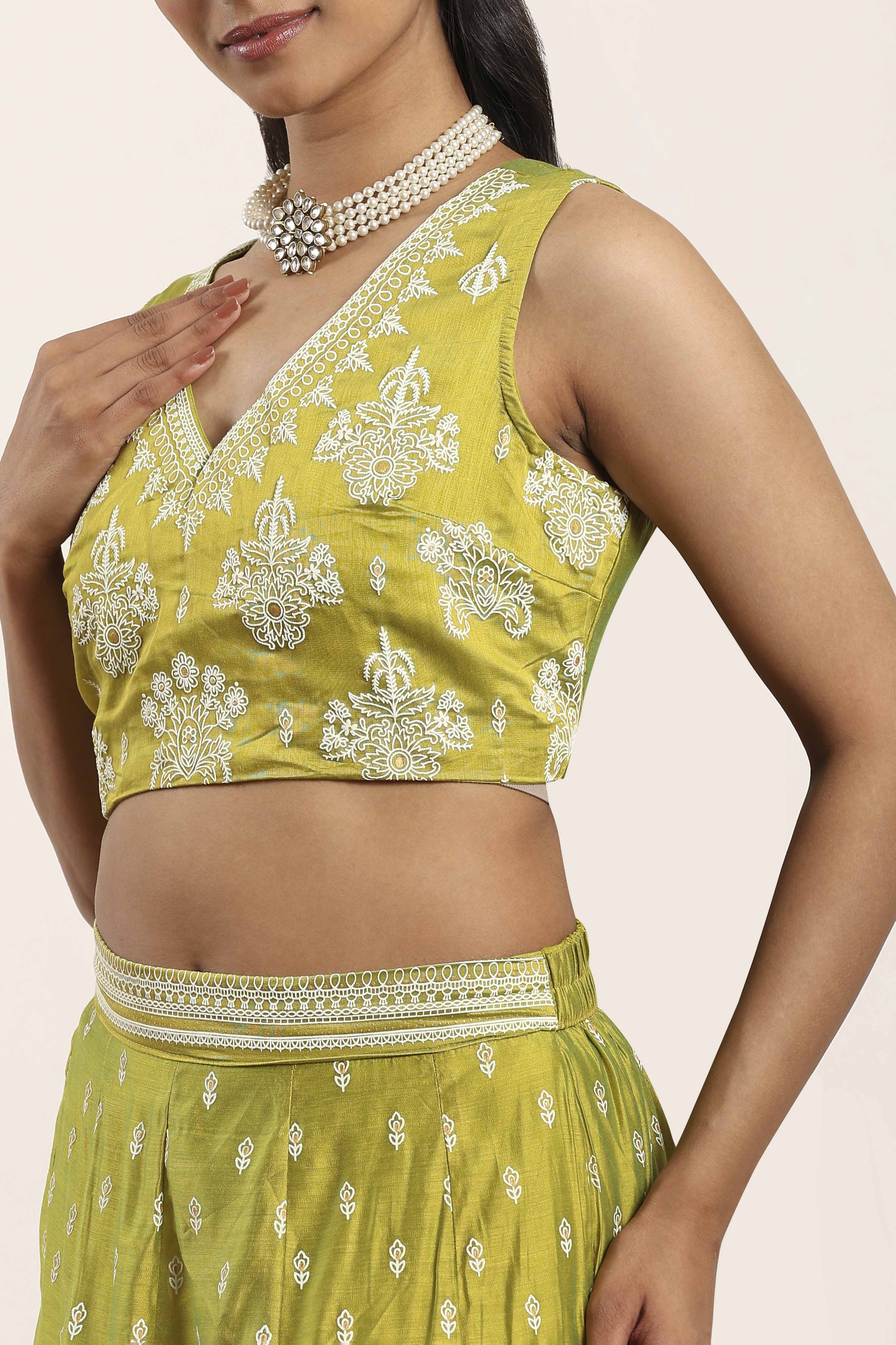 Pink Polyester Kalidar Lehenga Set image number 1