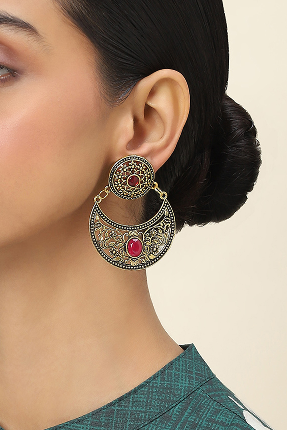 Pink Alloy Drop & Danglers image number 1