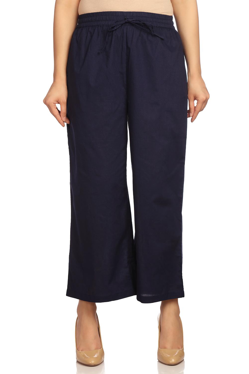 White Cotton Pants image number 3