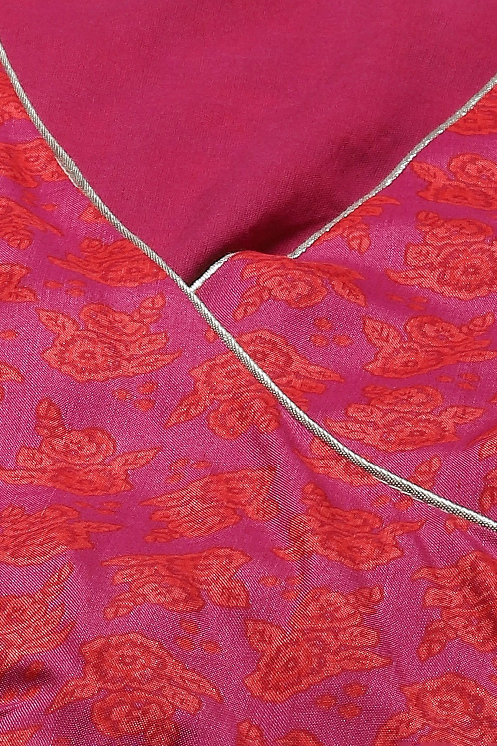 Pink LIVA Straight Printed Kurta Skirt Suit Set image number 1