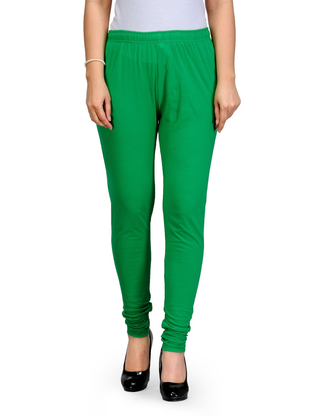 Green Cotton Leggings image number 0