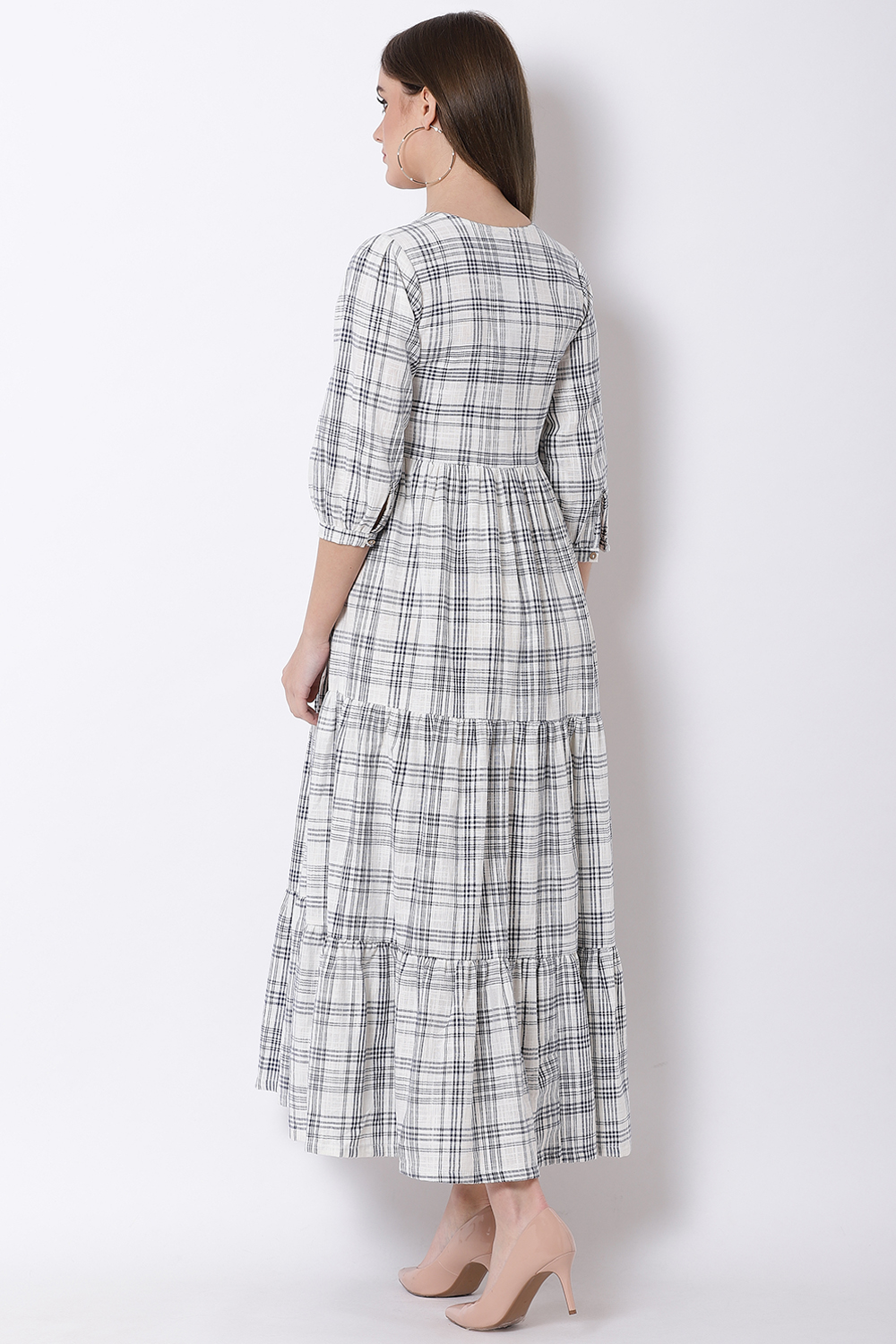 White Cotton Dress image number 4