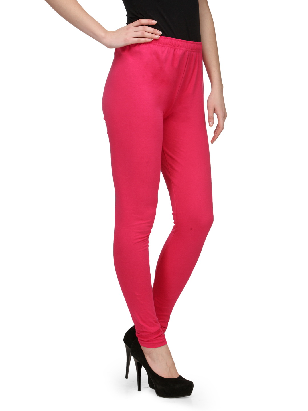 Fuschia Cotton Leggings image number 1