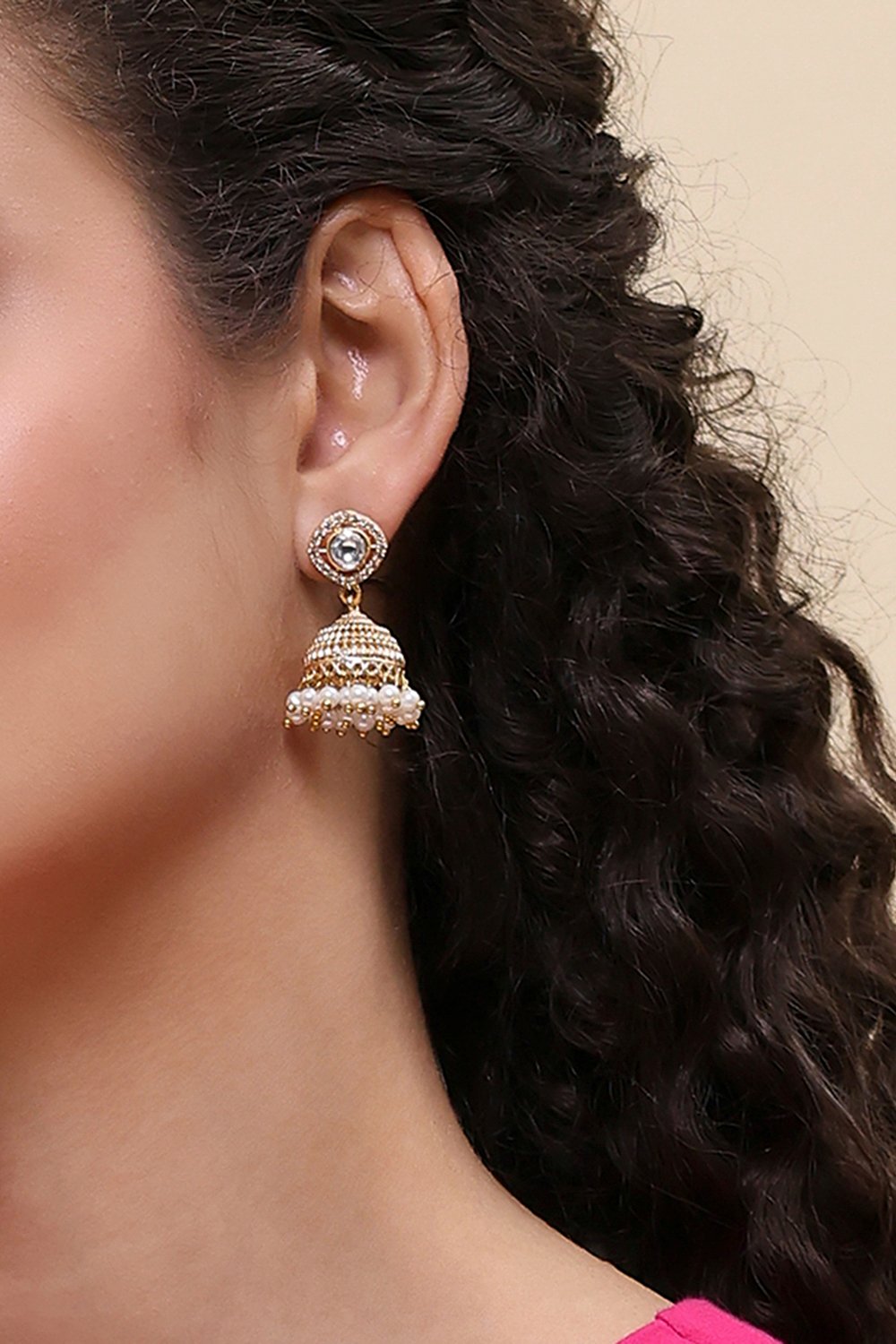 Gold Alloy Jhumka image number 1