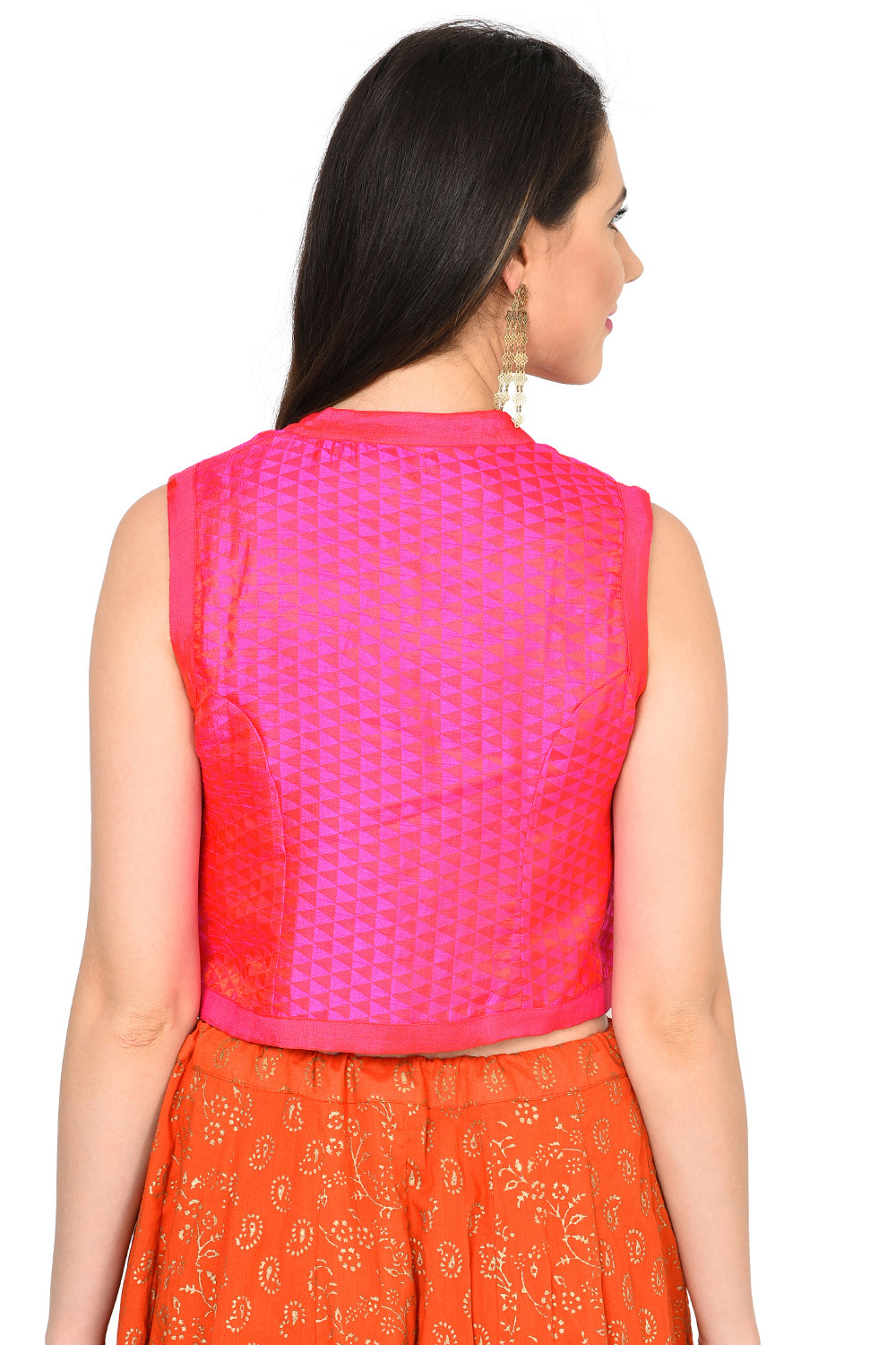 Pink Polyester Jacket image number 4