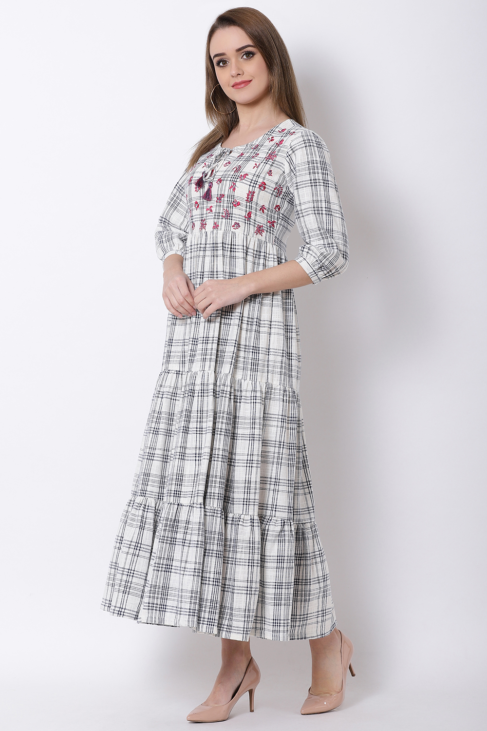 White Cotton Dress image number 2