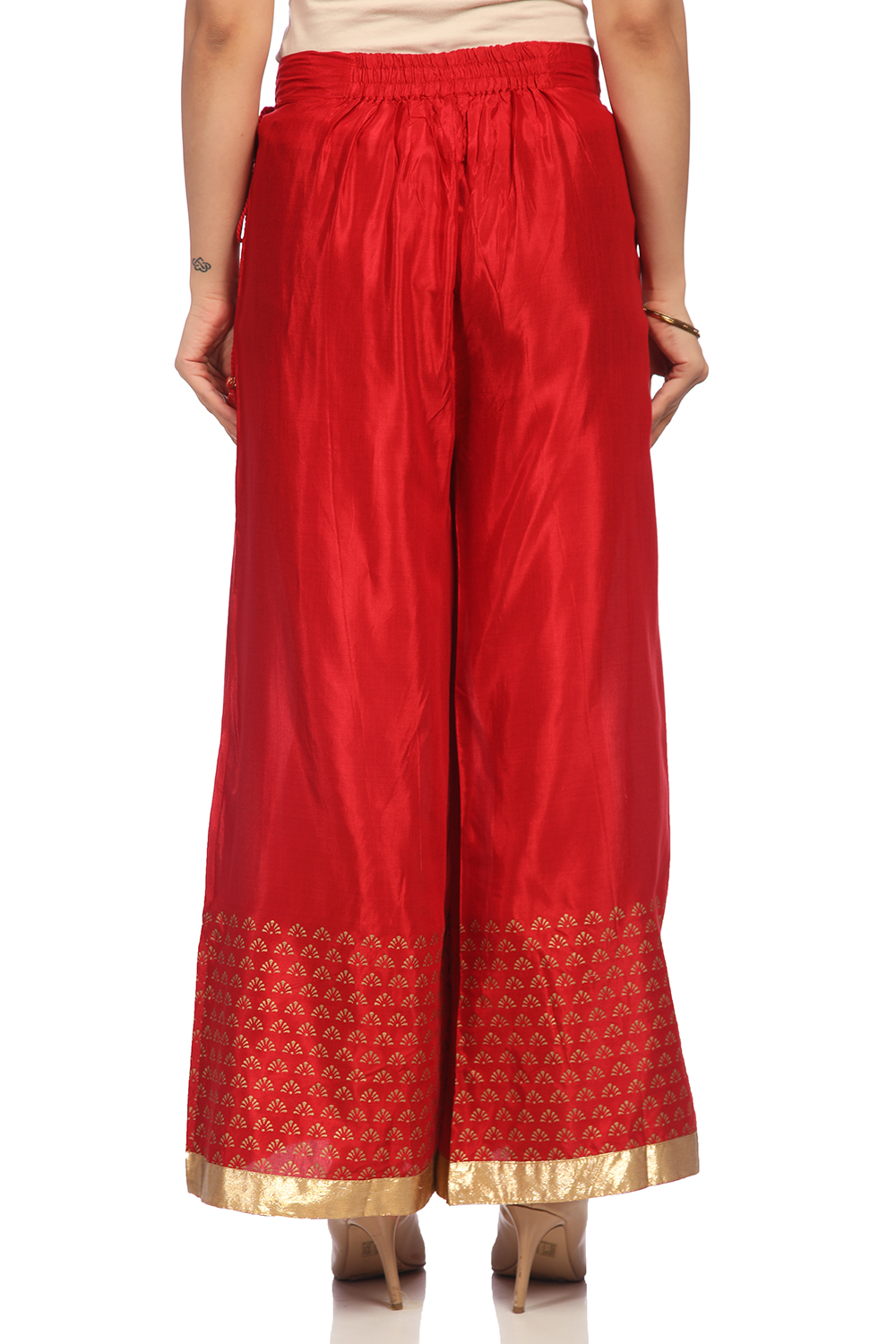 Red Viscose Palazzo image number 3