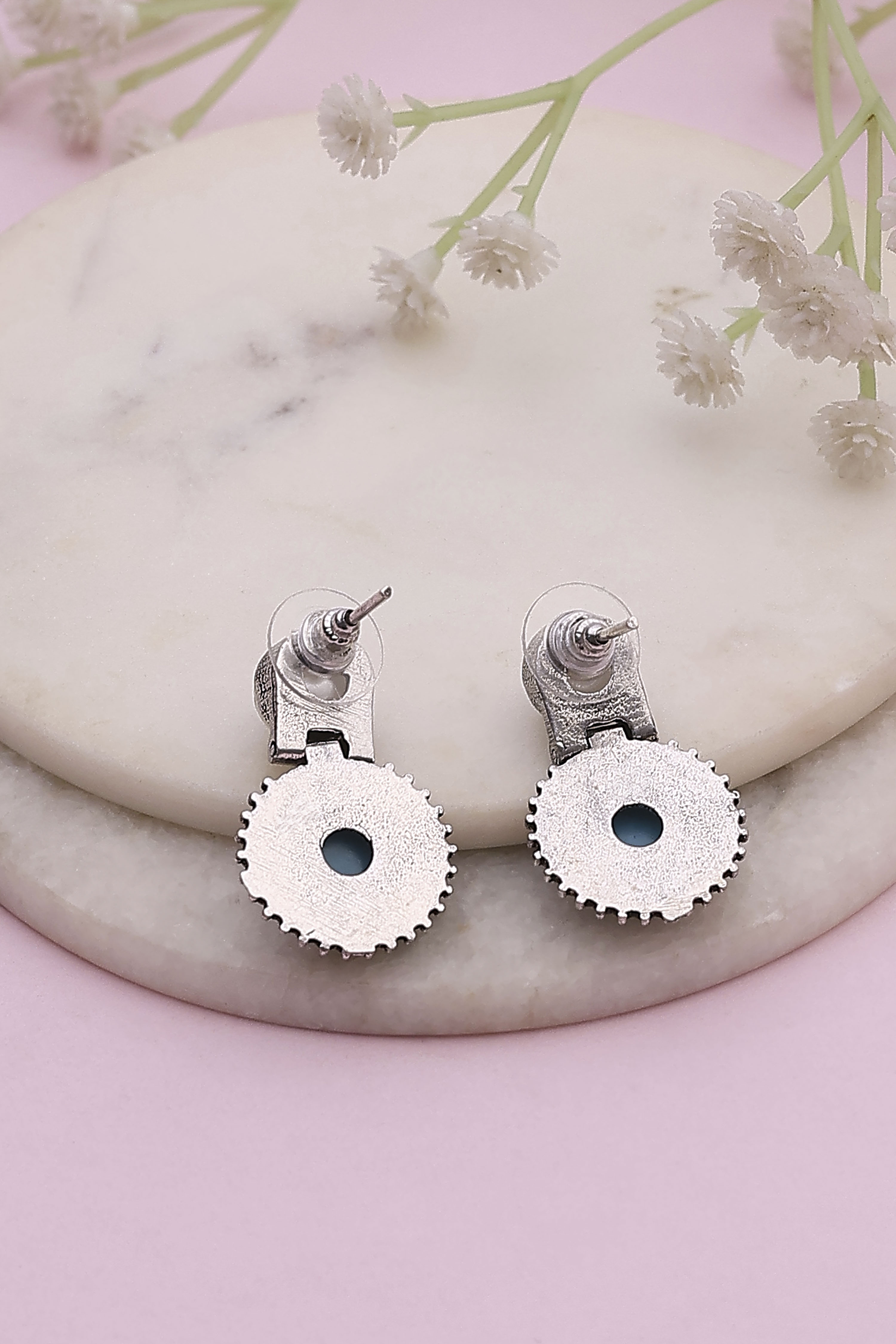 Turquoise Brass Studs image number 2