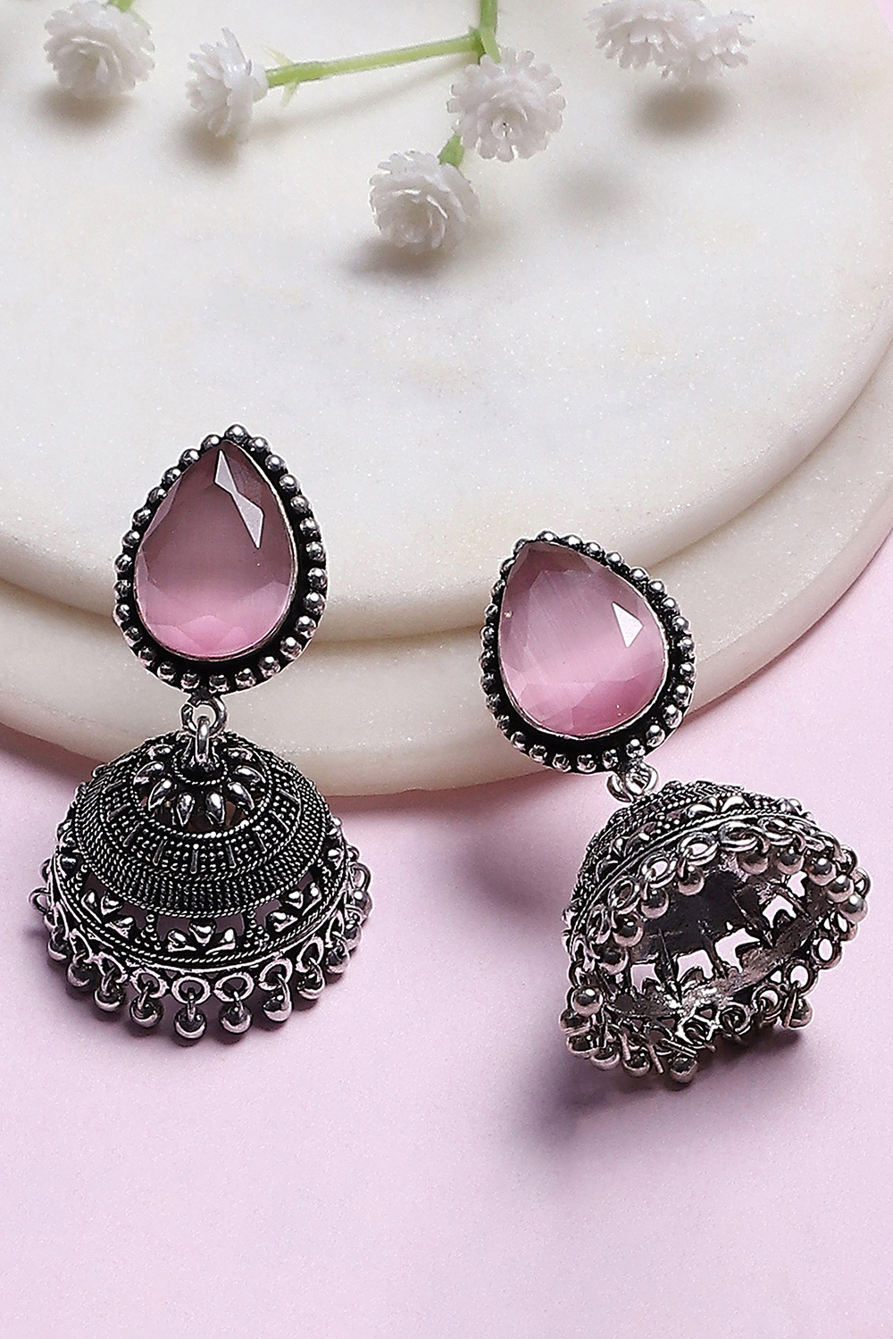 Light Pink Alloy Drop & danglers image number 0