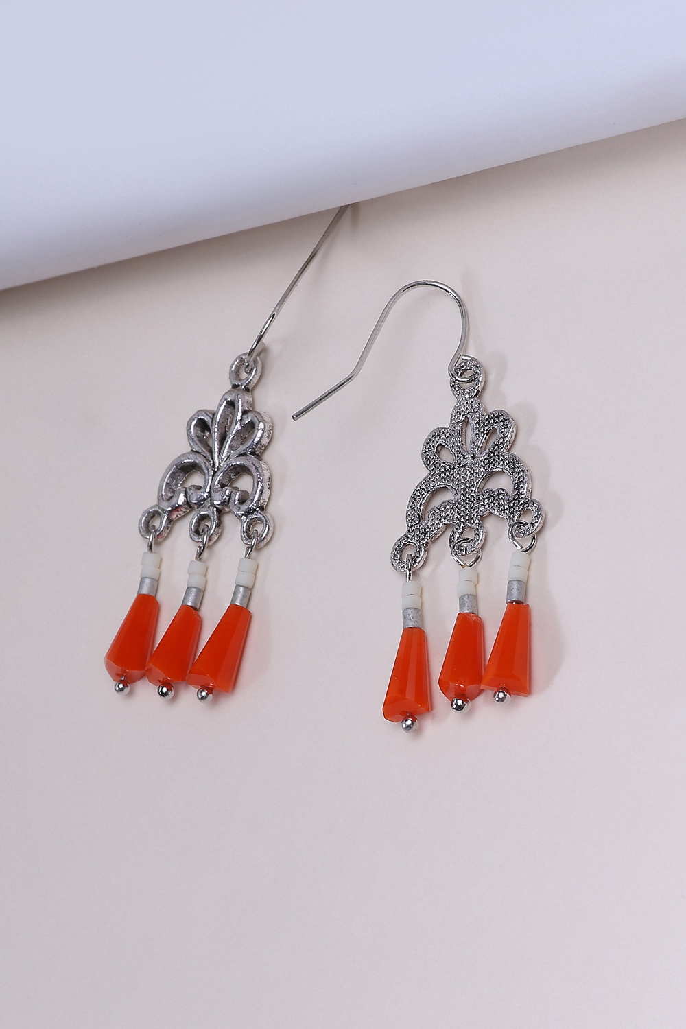 Turquoise Metal Brass Earring image number 2