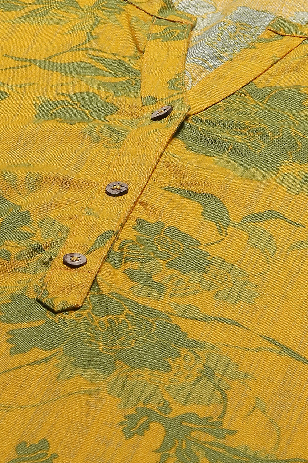 Yellow LIVA Straight Kurta image number 1