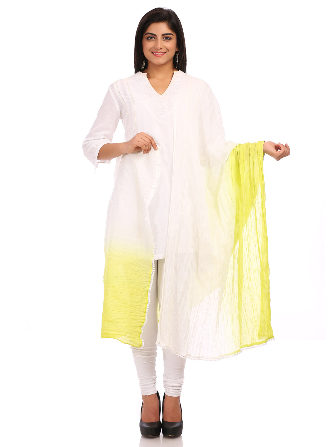 White Cotton Stole image number 0
