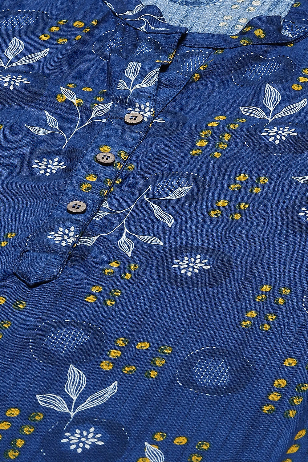 Indigo LIVA Straight Kurta image number 1