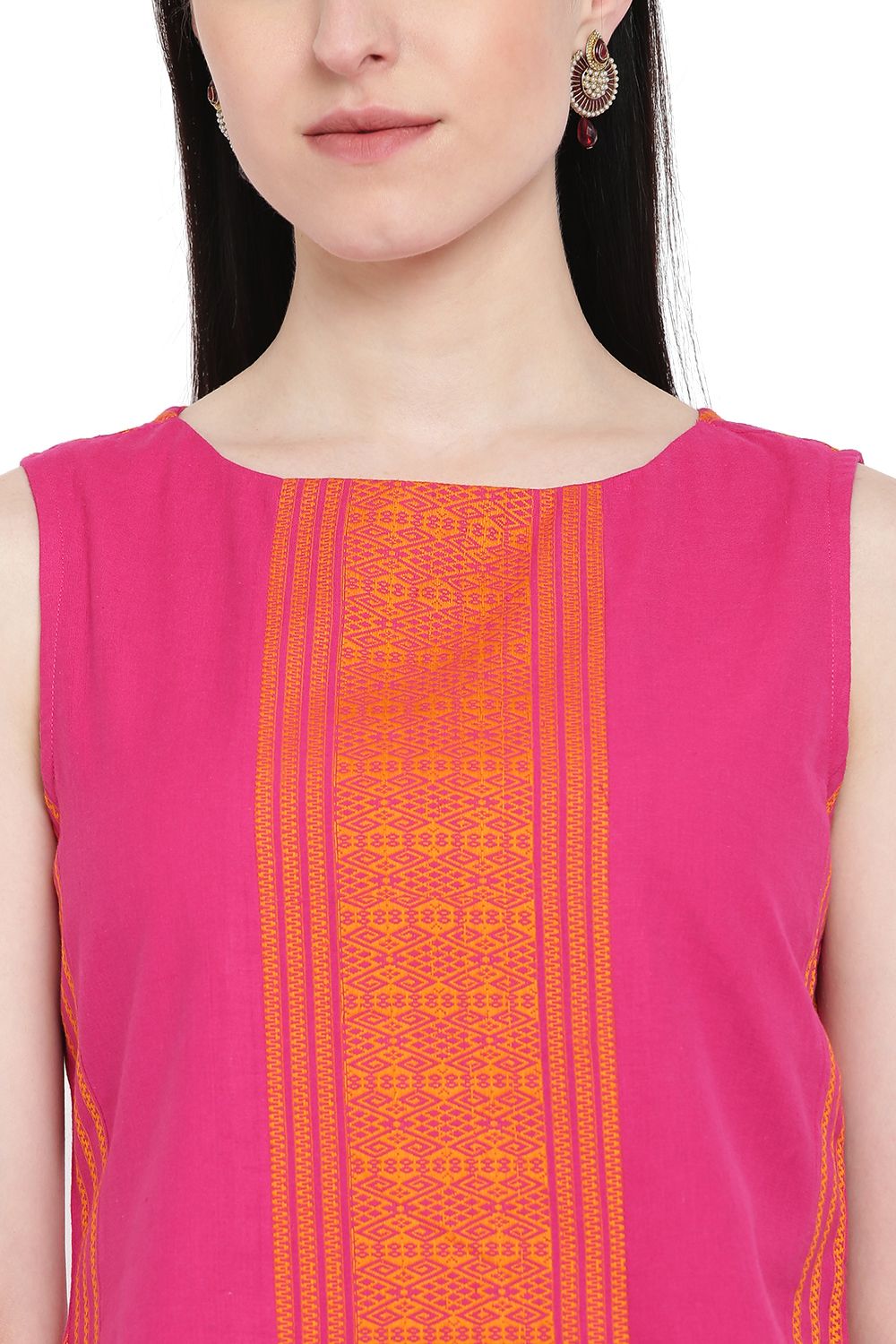 Pink Cotton Straight Top image number 1
