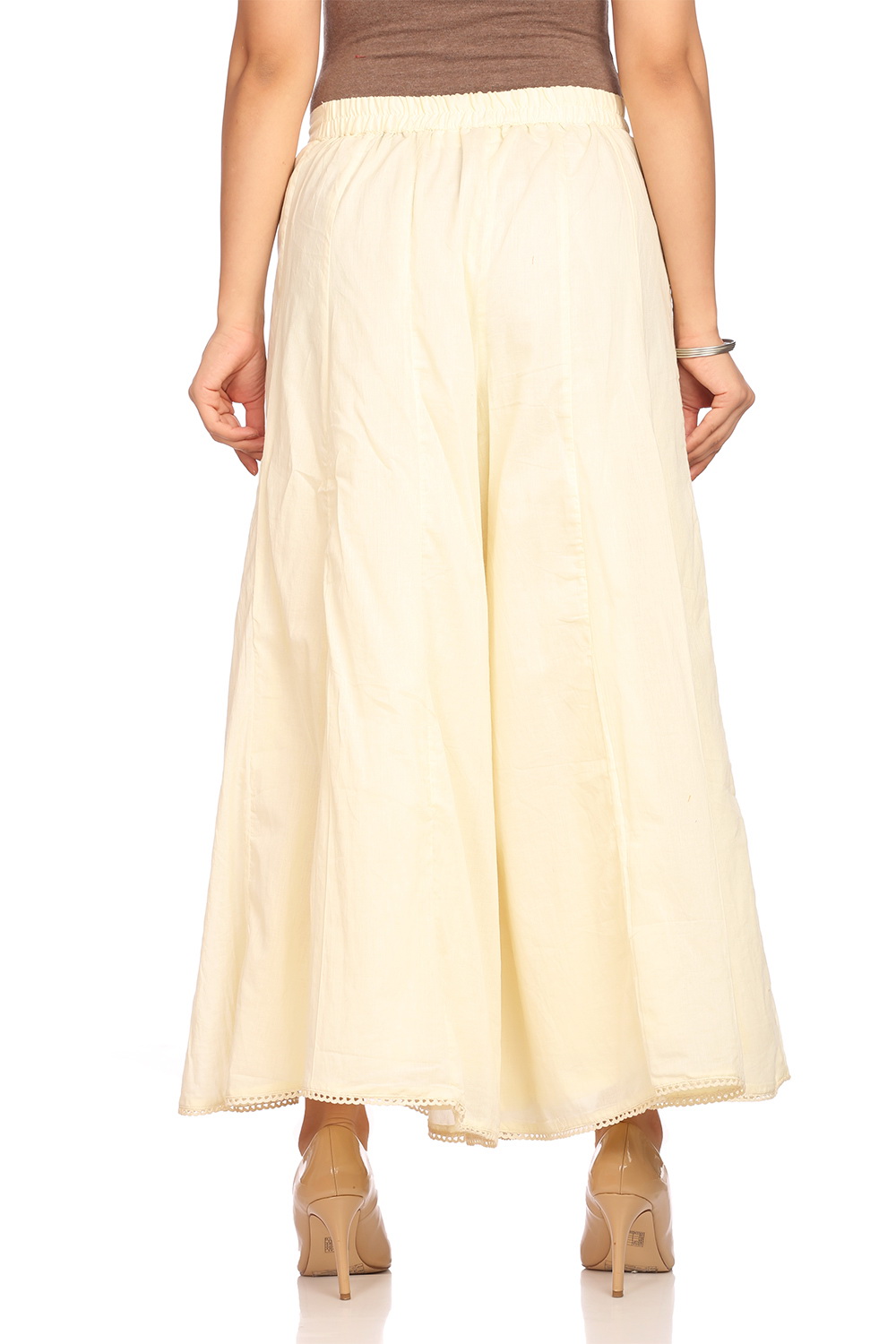 Off White Cotton Palazzo image number 3