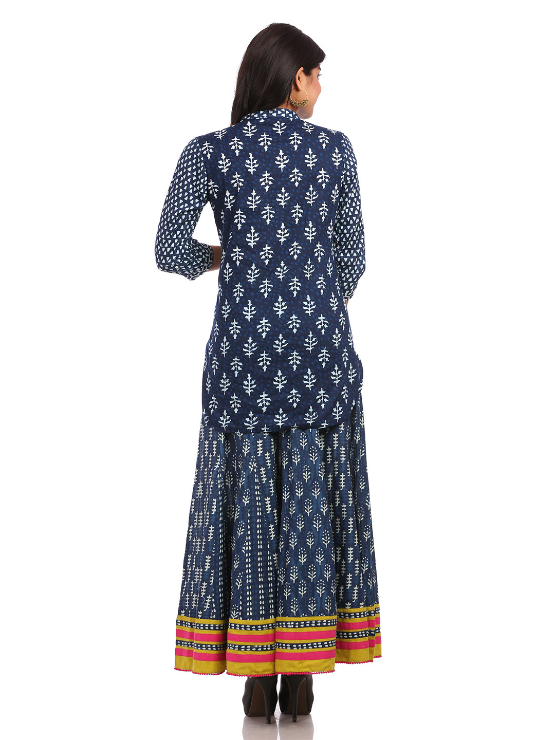 Indigo Straight Cotton Indie Top image number 1