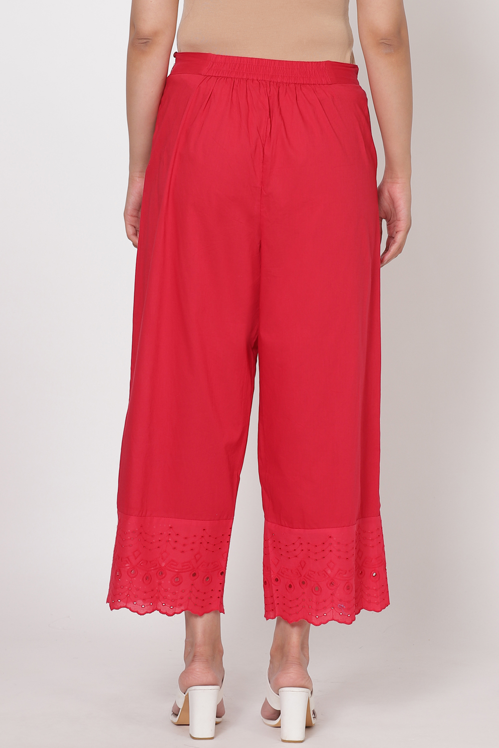 Buy Red Cotton Palazzo Pants (1N) for INR599.40