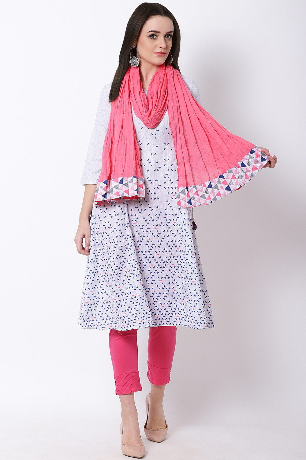 Pink Cotton Dupatta image number 0