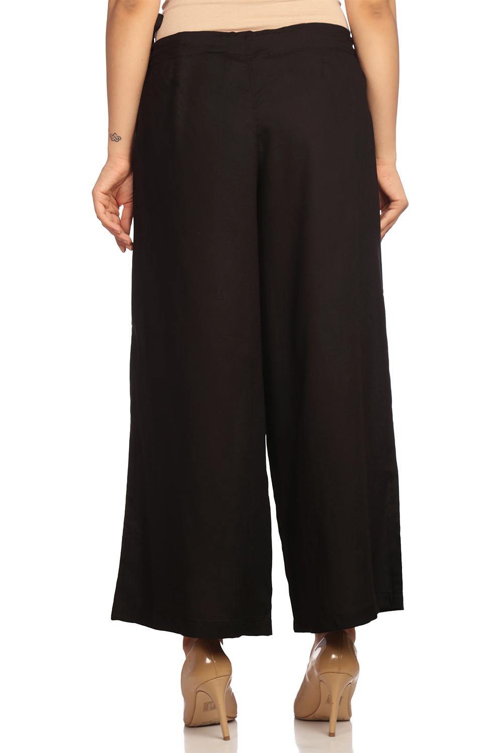Pink Viscose Rayon Culottes image number 1