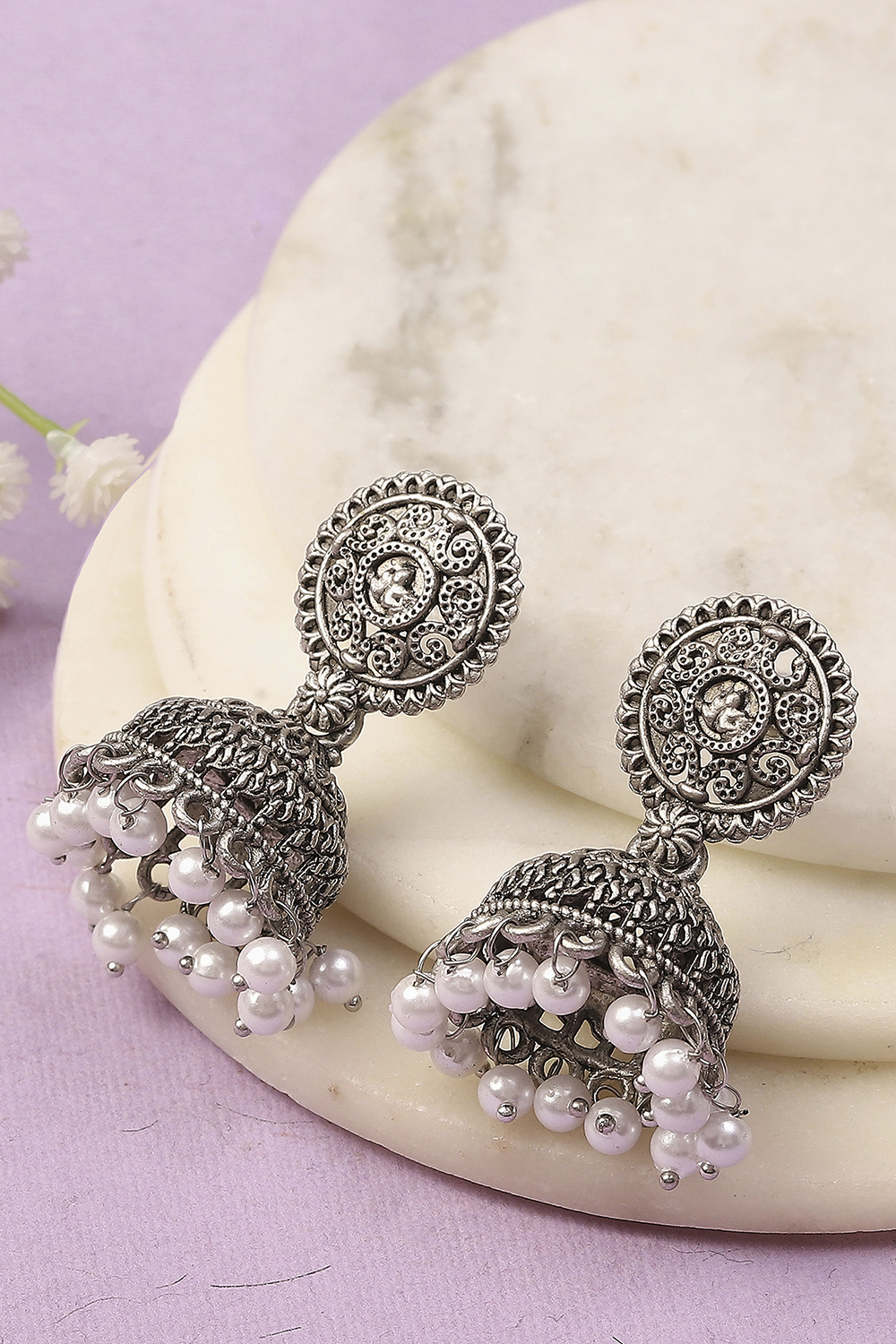 Oxidised Alloy Earrings image number 0
