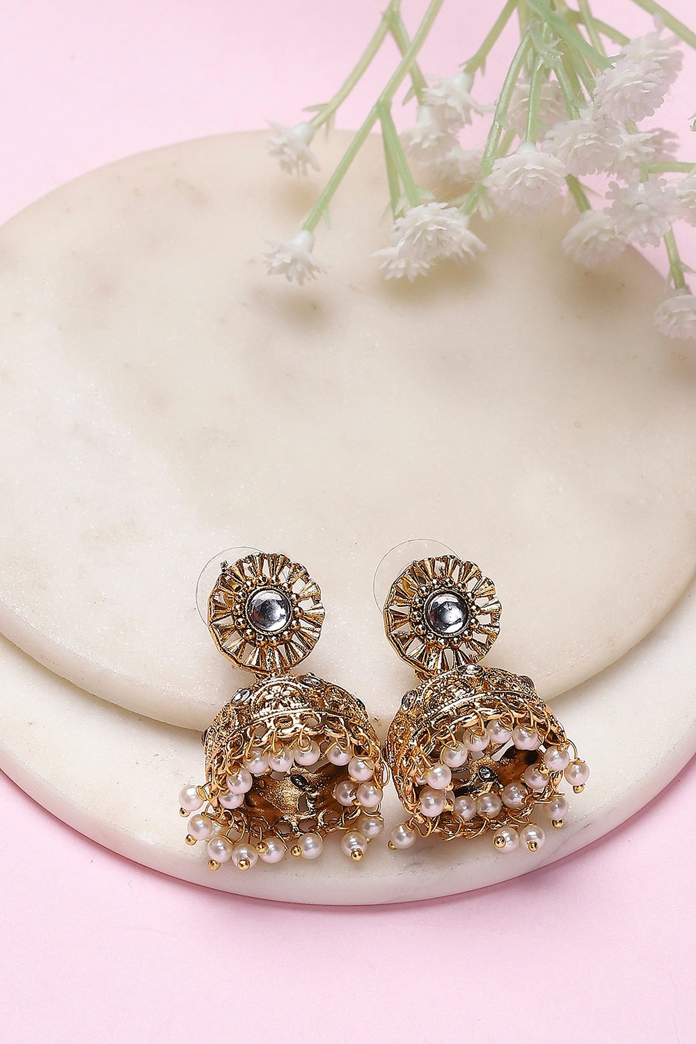 Gold Alloy Jhumka image number 0