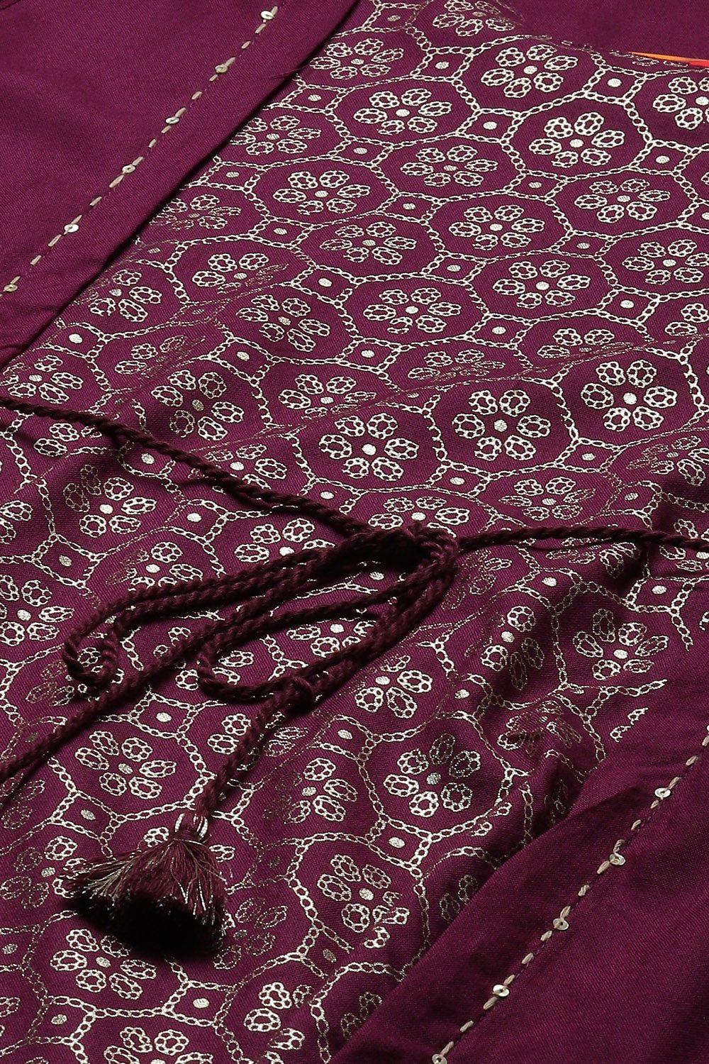 Phalsa LIVA Flared Kurta image number 1