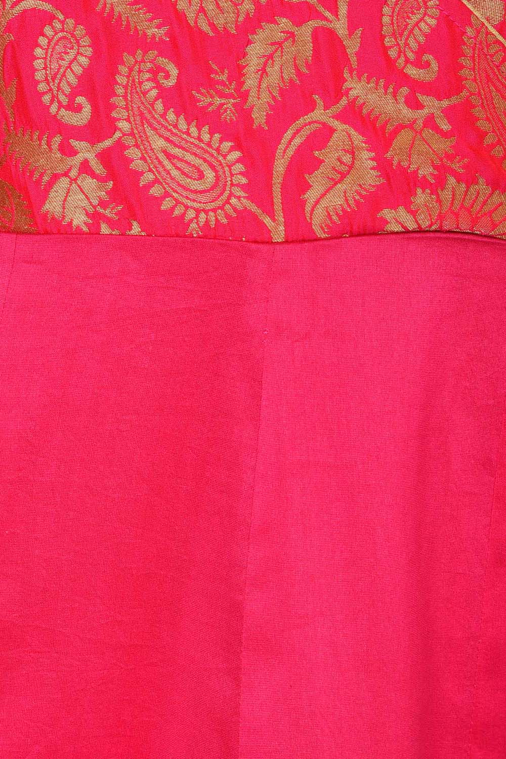 Pink Anarkali Polyester Kurta image number 1