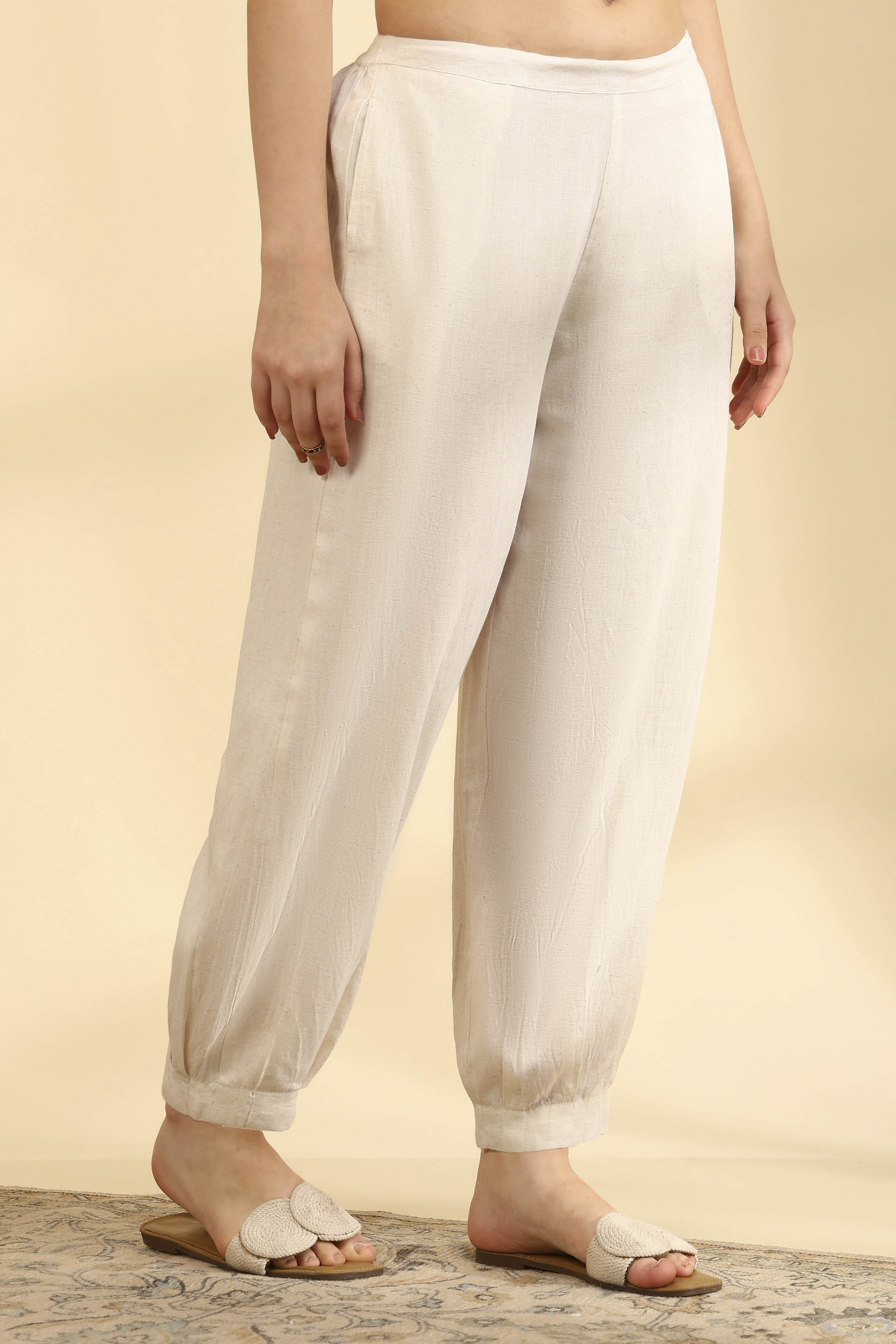 Natural Rayon Straight Pants image number 3