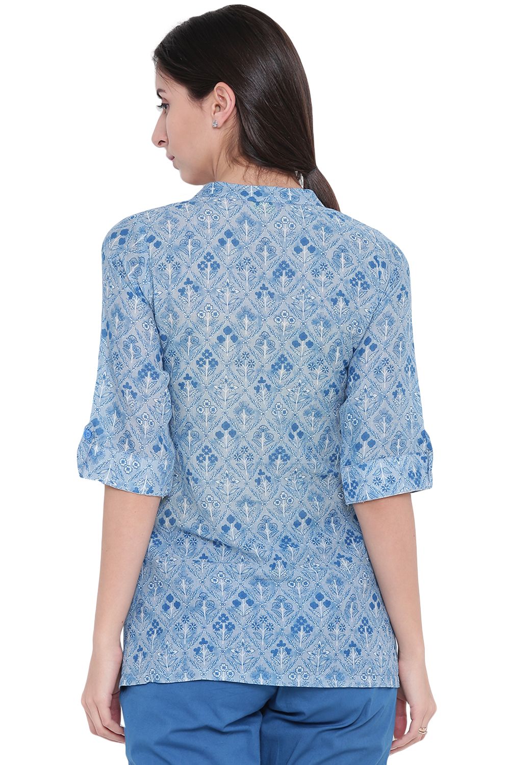 Light-Blue Cambric Indie Top image number 4