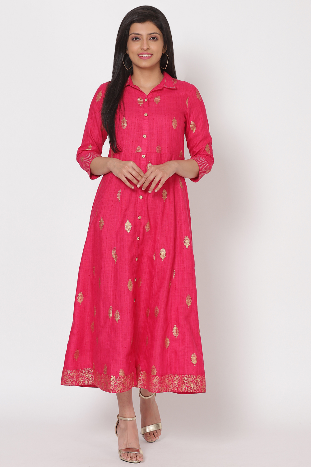 Pink Polyster Dress image number 0